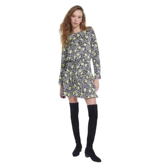 The Kooples Parisian Fashion Floral Print Dress Size 1 (XS) Dress MSRP $315 - Picture 1 of 12